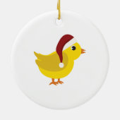 Santa Chick Keramisch Ornament (Achterkant)