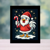 Santa Chicken Joy Acryl Bord (Neutraal)