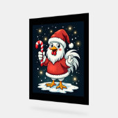 Santa Chicken Joy Acryl Bord (Hoek)