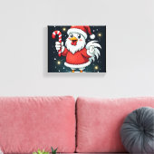 Santa Chicken Joy Canvas Afdruk (Insitu (Woonkamer))