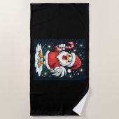 Santa Chicken Joy Strandlaken (Voorkant)