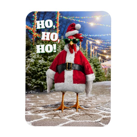Santa Chicken Magneet (Verticaal)