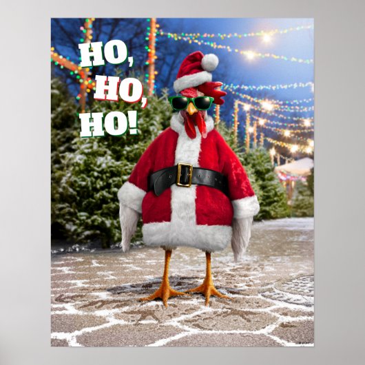 Santa Chicken Poster (Voorkant)