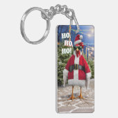 Santa Chicken Sleutelhanger (Voorkant Links)
