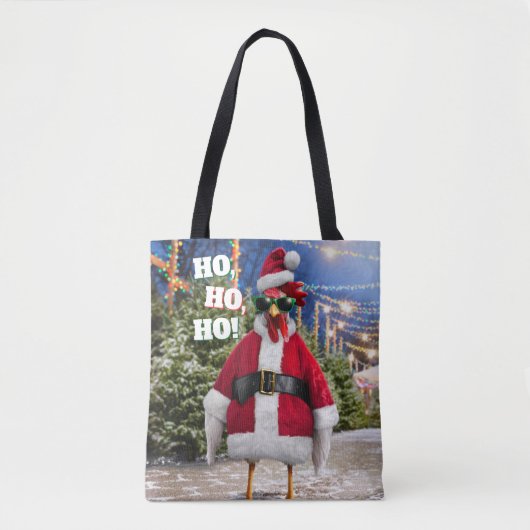 Santa Chicken Tote Bag (Voorkant)