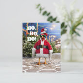 Santa Chicken Uitnodiging Briefkaart (Staand voorkant)