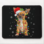 Santa Chihuahua Christmas Lights Xmas Hondenliefhe Muismat<br><div class="desc">Santa Chihuahua Christmas Lights Xmas Hondenliefhebber Mannen Vrouwen</div>