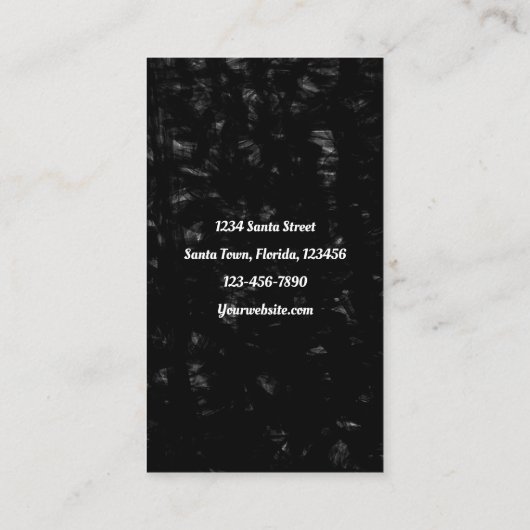 Santa Chihuahua Dog Red Funny Schattigee vakantie  Visitekaartje (Achterkant)