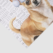 Santa Chihuahua Hond Feestelijke Kerstvakantie Tissuepapier (Detail)