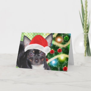 Santa Chihuahua Mickey Angel Vrolijke Kerst Kaart