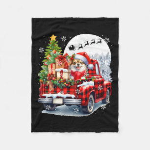 Santa Chihuahua op pick-up truck Kerst Eigenaar Ki Fleece Deken