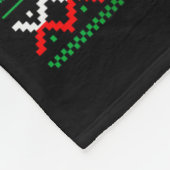 Santa Chihuahua Riding Unicorn Sweater Christmas O Fleece Deken (Hoek)