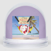 Santa chilling out hangmat & palmbomen