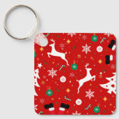 Santa Chimney Christmas Keychain (Voorkant)