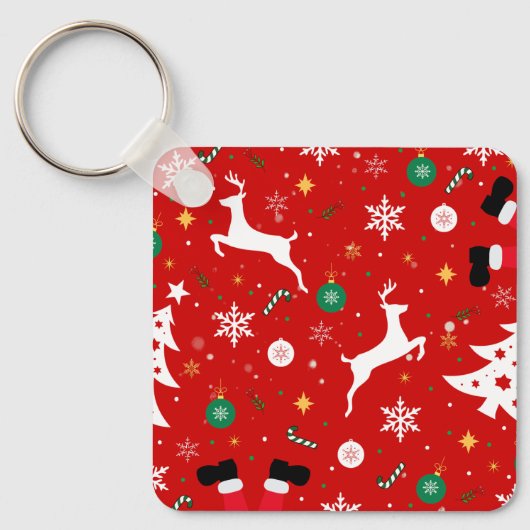 Santa Chimney Christmas Keychain (Voorkant)
