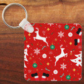 Santa Chimney Christmas Keychain (Voorkant)