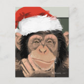 Santa Chimp Feestdagenkaart (Voorkant)