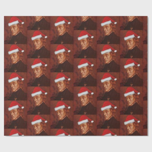 Santa Chopin Klassieke Muziek Delacroix Portrait W Cadeaupapier (Vlak)