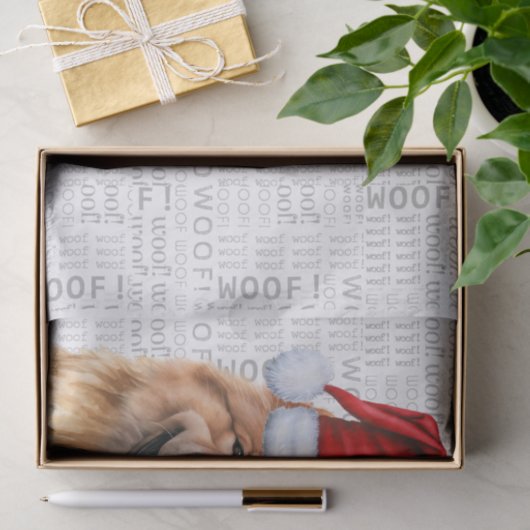 Santa Chow Dog Feestelijke Kerstvakantie Tissuepapier (Geschenk)