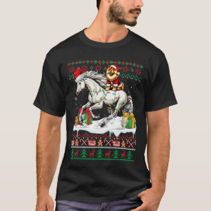 Santa Chow Riding Horse Christmas Sweater Love T-shirt