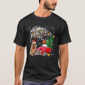 Santa Chow rode pick-up truck met X Mas Tr T-shirt (Voorkant)