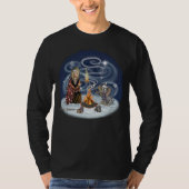 Santa Chris & Wilbur Fireside Friends Long Slapes T-shirt (Voorkant)