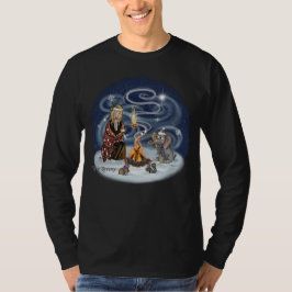 Santa Chris & Wilbur Fireside Friends Long Slapes T-shirt
