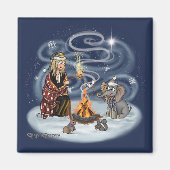 Santa Chris & Wilbur Fireside Friends Magnet (Voorkant)