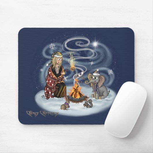 Santa Chris & Wilbur Fireside Friends Muismat (Met muis)