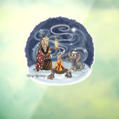 Santa Chris & Wilbur Fireside Friends Window Cling Raamsticker (Vel 3)