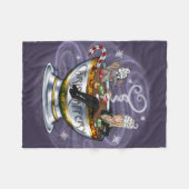 Santa Chris & Wilbur Hot Tubbin' Fleece Deken (Voorkant (Horizontaal))