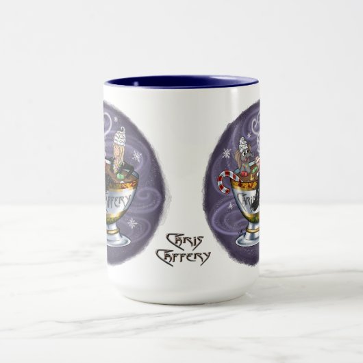 Santa Chris & Wilbur Hot Tubbin' Mok (Midden)