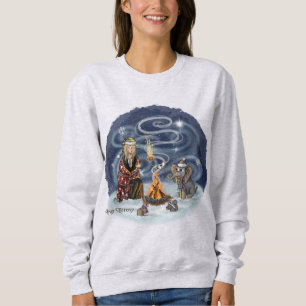 Santa Chris & Wilbur Sleigh Ride Fireside Friends Trui