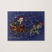 Santa Chris & Wilbur Sleigh Ride Puzzle Legpuzzel (Horizontaal)