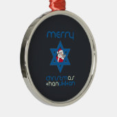 SANTA CHRISMUKKAH -.png Metalen Ornament (Rechts)