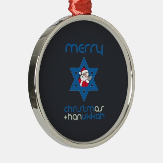 SANTA CHRISMUKKAH -.png Metalen Ornament (Rechts)