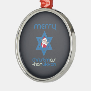 SANTA CHRISMUKKAH -.png Metalen Ornament