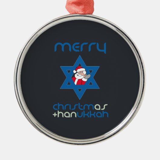 SANTA CHRISMUKKAH -.png Metalen Ornament (Voorkant)