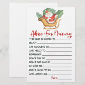 Santa Christmas Advies Baby shower Spel Activiteit Briefpapier (Voorkant / Achterkant)