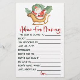 Santa Christmas Advies Baby shower Spel Activiteit Briefpapier
