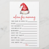 Santa Christmas Advies Baby shower Spel Activiteit Briefpapier (Voorkant)