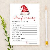 Santa Christmas Advies Baby shower Spel Activiteit Briefpapier
