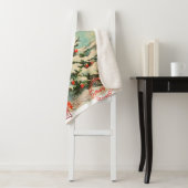 Santa Christmas Airmail Vintage Christmas Tree  Sherpa Deken (In situ)