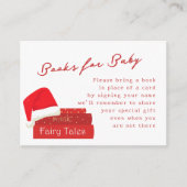 Santa Christmas Baby shower boeken voor Baby Informatiekaartje (Voorkant)