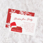 Santa Christmas Baby shower boeken voor Baby Informatiekaartje<br><div class="desc">Deze Santa Christmas Baby shower Books For Baby Enclosure Kaart is de perfecte boekenaanvraagbijlage voor een kerstfeest of kerstgeïnspireerd baby shower.</div>