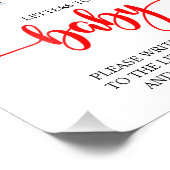 Santa Christmas Baby shower Brieven aan Baby Sign Foto Afdruk (Hoek)