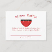Santa Christmas Baby shower Luier Raffle Kaart (Voorkant)