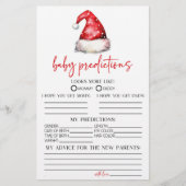 Santa Christmas Baby shower voorspellingen activit Briefpapier (Voorkant)