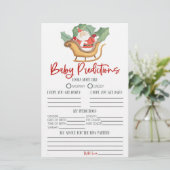 Santa Christmas Baby shower voorspellingen activit Briefpapier (Staand voorkant)