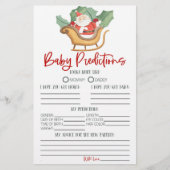 Santa Christmas Baby shower voorspellingen activit Briefpapier (Voorkant)